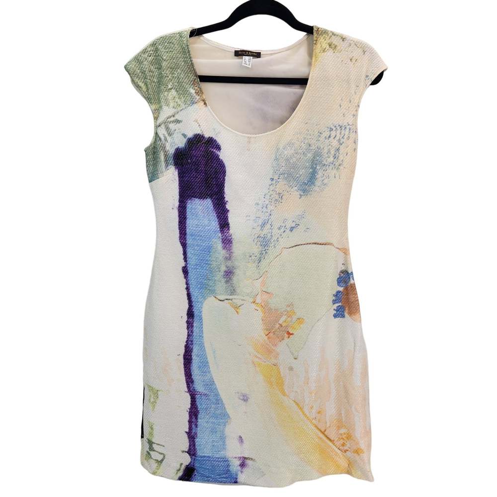 Basso & Brooke Abstract Art Print Mini Dress Women's Size 8 - Picture 13 of 13